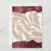 ブルゴーニュ金ゴールドアゲートアイボリーシルク結婚ス 招待状 (裏面)