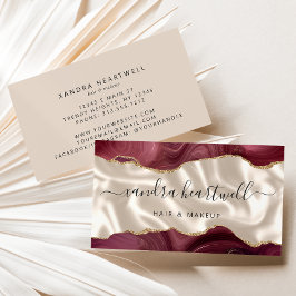 ブルゴーニュ金ゴールドアゲートアイボリーラグジュアリー 名刺