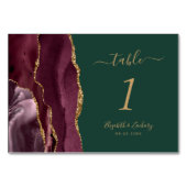 ブルゴーニュ金ゴールドアゲートグリーン結婚ズ テーブルナンバー (裏面)