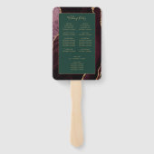 ブルゴーニュ金ゴールドアゲートグリーン結婚式 プログラム ハンドファン (裏面)