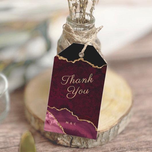 ブルゴーニュ金ゴールドアゲートゲードサンキュー ギフトタグ