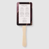 ブルゴーニュ金ゴールドアゲート赤面結婚式 プログラム ハンドファン (裏面)