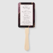 ブルゴーニュ金ゴールドアゲート赤面結婚式 プログラム ハンドファン (正面)