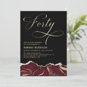 ブルゴーニュ金ゴールドアゲート40th40th誕生日パーティー 招待状 (スタンド正面)