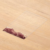 ブルゴーニュ金ゴールドアゲート60th60バースデーパーティー アクリル招待状 (レイダウン)