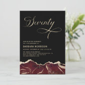 ブルゴーニュ金ゴールドアゲート70th70th誕生日パーティー 招待状 (スタンド正面)