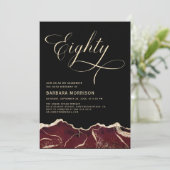 ブルゴーニュ金ゴールドアゲート80th80誕生日パーティー 招待状 (スタンド正面)