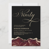 ブルゴーニュ金ゴールドアゲート90th90誕生日パーティー 招待状 (正面)