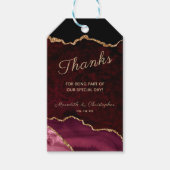 ブルゴーニュ金ゴールドアゲー感謝していトゲー結婚デ ギフトタグ (正面)