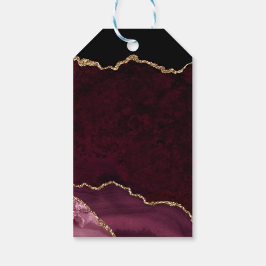 ブルゴーニュ金ゴールドアゲー感謝していトゲー結婚デ ギフトタグ (裏面)