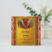 ブルゴーニュ金ゴールドインディアンゾウ王室のブライダルシャワー シーズンカード (スタンド正面)