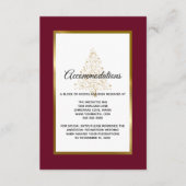 ブルゴーニュ金ゴールドウィンターウェディングホテル エンクロージャーカード (正面)