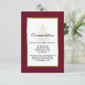 ブルゴーニュ金ゴールドウィンターウェディングホテル エンクロージャーカード (スタンド正面)