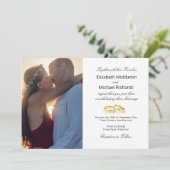 ブルゴーニュ金ゴールドエレガントなウェディングフォト招待状 招待状 (スタンド正面)