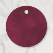 ブルゴーニュ金ゴールドエレガントクリスマスフローラ フェイバータグ (裏面)