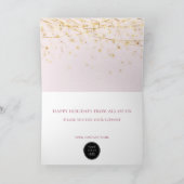 ブルゴーニュ金ゴールドオーナメントビジネスホリデーカード シーズンカード (内部)