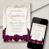 ブルゴーニュ金ゴールドクインセアニラ 招待状