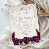 ブルゴーニュ金ゴールドクインセアニラ 招待状