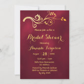 ブルゴーニュ金ゴールドクラシックブライダルシャワー 招待状 (正面)