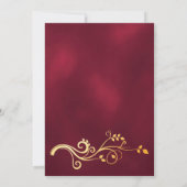 ブルゴーニュ金ゴールドクラシックブライダルシャワー 招待状 (裏面)