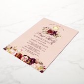 ブルゴーニュ金ゴールドクロスガールズファースト聖餐式 箔招待状 (回転した状態)