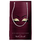 ブルゴーニュ金ゴールドグラムグリッターメイクアップラッシュズ美しい スモールペーパーバッグ (正面)