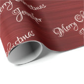  ブルゴーニュ金ゴールドグリッターがクリスマスネームを滴る ラッピングペーパー (ロールコーナー)