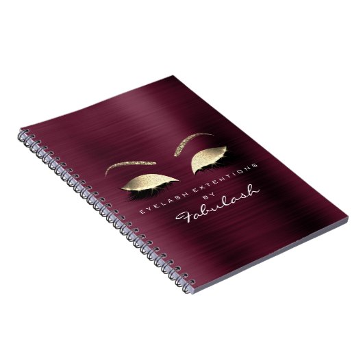 ブルゴーニュ金ゴールドグリッターアイズメイクアップ美しいラグジュアリー1 ノートブック (右側)