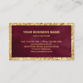 ブルゴーニュ金ゴールドグリッターカスタムタフテッドケーキベーカリー 名刺 (裏面)