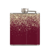 ブルゴーニュ金ゴールドグリッターガーリーモノグラムグラム フラスク (裏面)