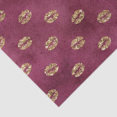 ブルゴーニュ金ゴールドグリッターキスリップ 薄葉紙 (詳細)