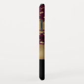 ブルゴーニュ金ゴールドグリッタースクリプトモノグラムの Case-Mate iPhoneケース (裏面/右)