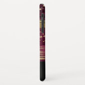 ブルゴーニュ金ゴールドグリッタースクリプトモノグラムの Case-Mate iPhoneケース (裏面/左)