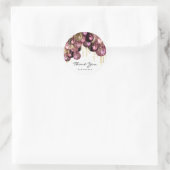 ブルゴーニュ金ゴールドグリッターバルーンDRIPありがとう白 ラウンドシール (バッグ)