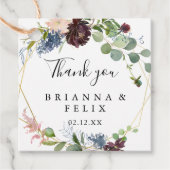 ブルゴーニュ金ゴールドジオメト結婚リ フェイバータグ (正面)