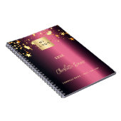 ブルゴーニュ金ゴールドススタイリッシュターズのロゴ ノートブック (右側)