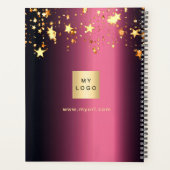 ブルゴーニュ金ゴールドスターのビジネスロゴ2026 プランナー手帳 (裏面)