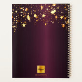 ブルゴーニュ金ゴールドスターやる気を起こさせる引用文2025 プランナー手帳 (裏面)