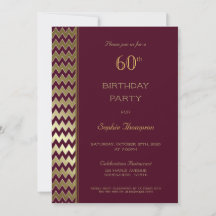 ブルゴーニュ金ゴールドストライプのシブロン60th誕生日パーティー