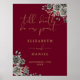 ブルゴーニュ金ゴールドバラフローラ結婚徴候 ポスター