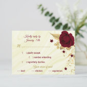 ブルゴーニュ金ゴールドフローラの食事の選択 出欠カード (スタンド正面)