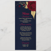 ブルゴーニュ金ゴールドフローラネイビーブルー メニュー (正面)