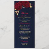 ブルゴーニュ金ゴールドフローラネイビーブルー メニュー (正面)