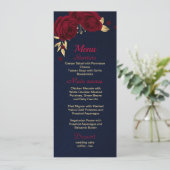 ブルゴーニュ金ゴールドフローラネイビーブルー メニュー (スタンド正面)