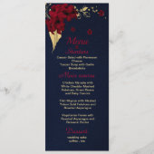 ブルゴーニュ金ゴールドフローラネイビーブルー メニュー (正面)