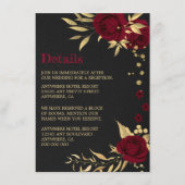 ブルゴーニュ金ゴールドフローラブラック詳細 エンクロージャーカード (正面)