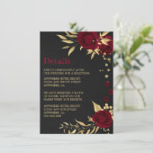 ブルゴーニュ金ゴールドフローラブラック詳細 エンクロージャーカード (スタンド正面)