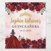 ブルゴーニュ金ゴールドフローラプリンセスキンセアニェラ誕生日 ワインラベル (シングルラベル)