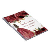 ブルゴーニュ金ゴールドフローラプリンセスキンセアニェラ ノートブック (右側)