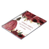 ブルゴーニュ金ゴールドフローラプリンセスキンセアニェラ ノートブック (左側)